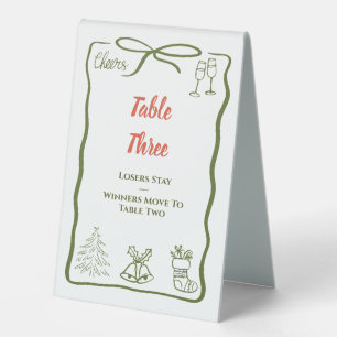 Christmas Table Three Bunco Tent