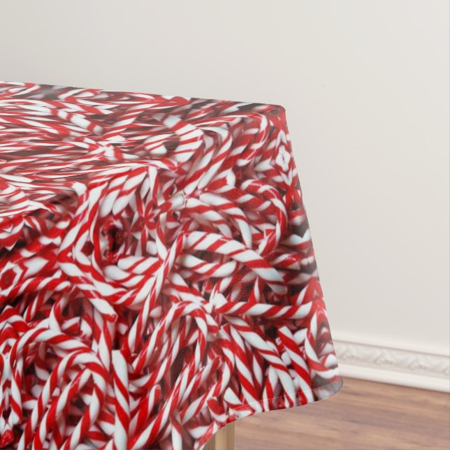 Christmas Tablecloth, Candy Cane Tablecloth (In Situ)