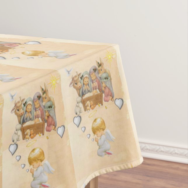 Christmas Tablecloth, Christmas Angel Tablecloth (In Situ)