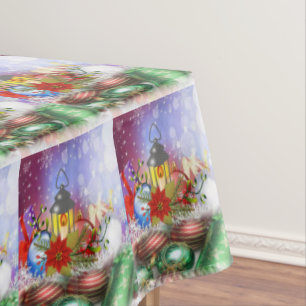 Christmas Tablecloth, Christmas Candle Tablecloth