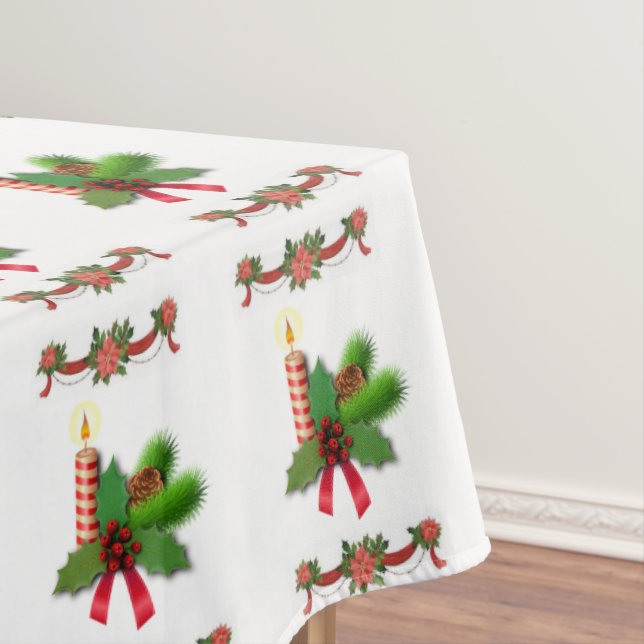 Christmas Tablecloth, Christmas Candle Tablecloth (In Situ)
