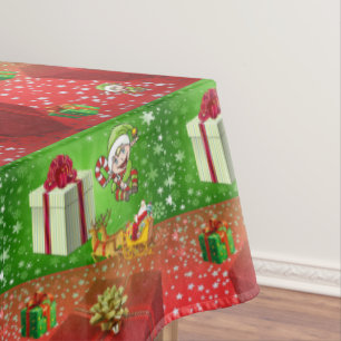 Christmas Tablecloth, Elf Tablecloth