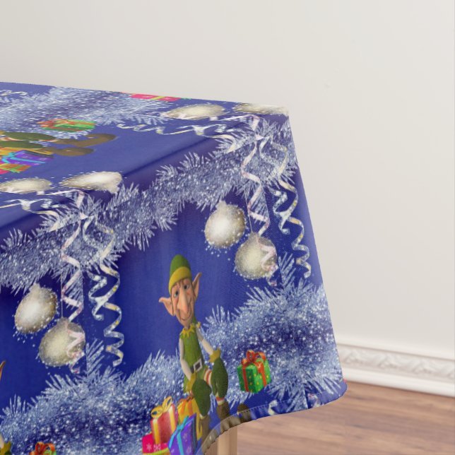 Christmas Tablecloth, Elf Tablecloth (In Situ)