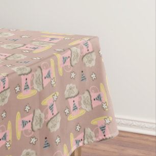 Christmas Tablecloth, Gingerbread Man Coffee Trees Tablecloth