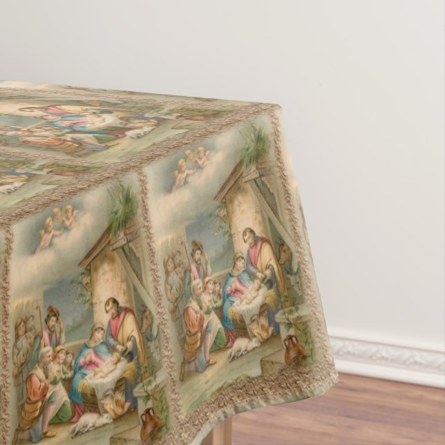 Christmas Tablecloth, Jesus Christ Tablecloth (In Situ)