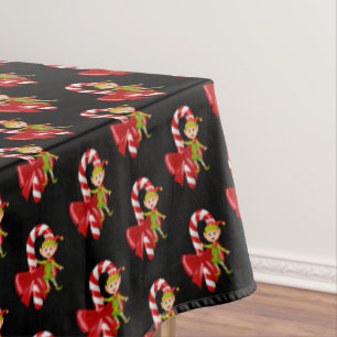 Christmas Tablecloth, Merry Christmas, Elf Tablecloth