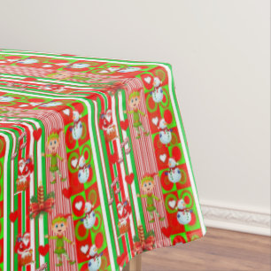 Christmas Tablecloth, Merry Christmas, Elf Tablecloth