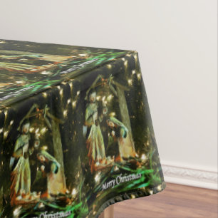 Christmas Tablecloth, Merry Christmas,Jesus Christ Tablecloth