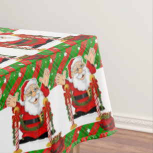 Christmas Tablecloth, Merry Christmas, Santa Tablecloth