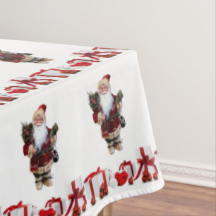 Christmas Tablecloth, Merry Christmas, Santa Tablecloth