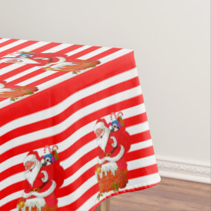 Christmas Tablecloth, Merry Christmas, Santa Tablecloth