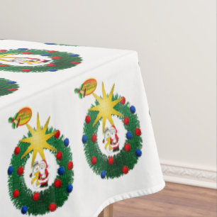 Christmas Tablecloth, Merry Christmas Tablecloth
