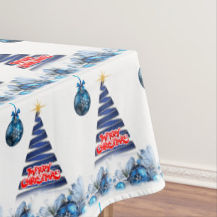 Christmas Tablecloth, Merry Christmas Tablecloth