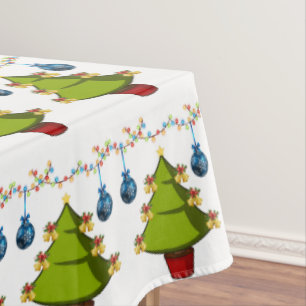 Christmas Tablecloth, Merry Christmas Tablecloth