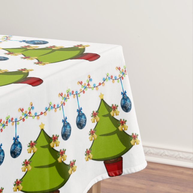Christmas Tablecloth, Merry Christmas Tablecloth (In Situ)