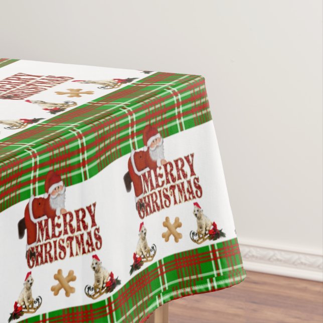 Christmas Tablecloth, Merry Christmas Tablecloth (In Situ)
