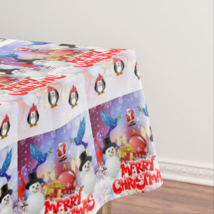 Christmas Tablecloth, Merry Christmas Tablecloth