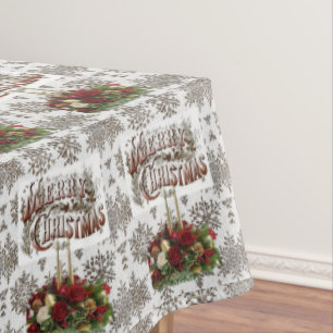 Christmas Tablecloth, Merry Christmas Tablecloth