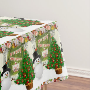 Christmas Tablecloth, Merry Christmas Tablecloth