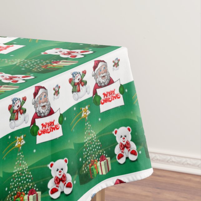 Christmas Tablecloth, Merry Christmas Tablecloth (In Situ)