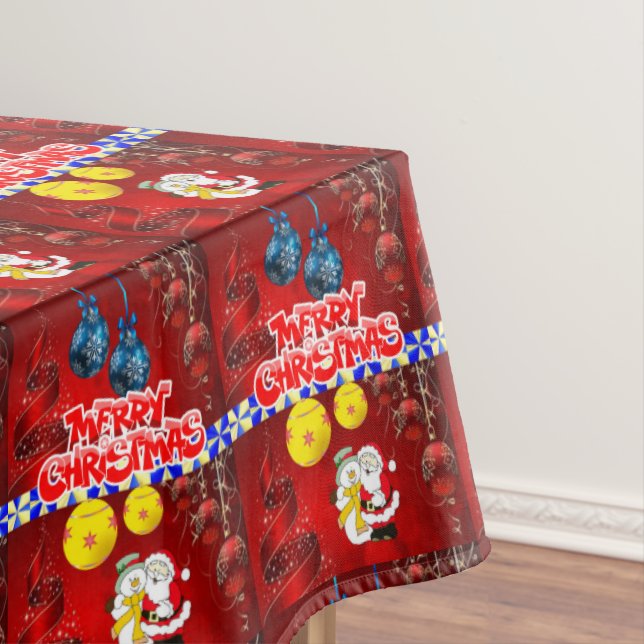 Christmas Tablecloth, Merry Christmas Tablecloth (In Situ)