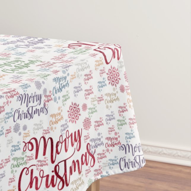Christmas Tablecloth, Merry Christmas Tablecloth (In Situ)
