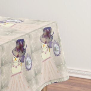 Christmas Tablecloth, Merry Christmas, Vintage Tablecloth