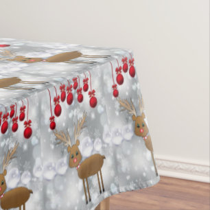 Christmas Tablecloth, Reindeer Tablecloth