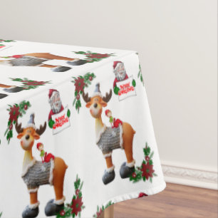 Christmas Tablecloth, Reindeer Tablecloth