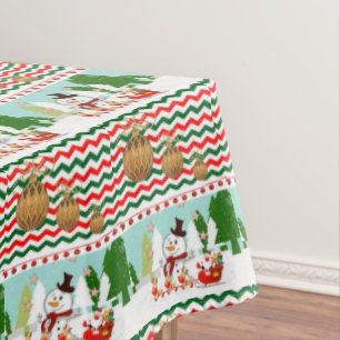 Christmas Tablecloth, Snowman Tablecloth