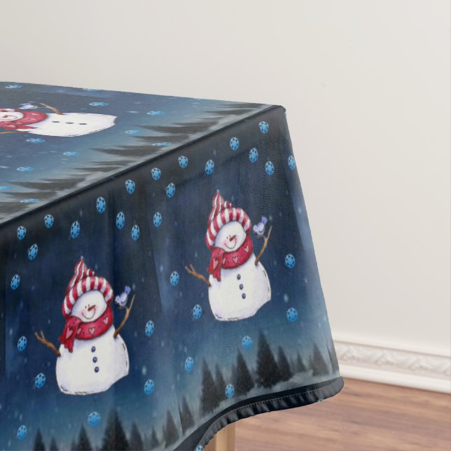 Christmas Tablecloth, Snowman Tablecloth (In Situ)