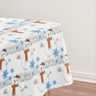 Christmas Tablecloth, Snowman Tablecloth