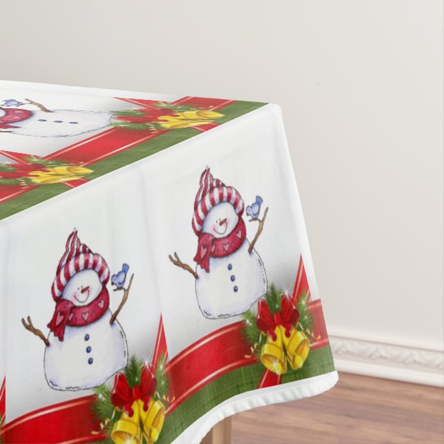 Christmas Tablecloth, Snowman Tablecloth (In Situ)