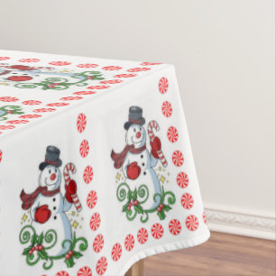 Christmas Tablecloth, Snowman Tablecloth