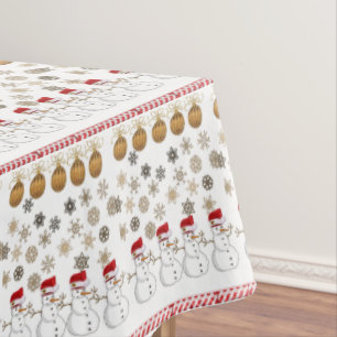 Christmas Tablecloth, Snowman Tablecloth