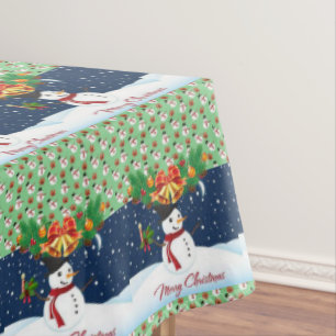 Christmas Tablecloth, Snowman Tablecloth