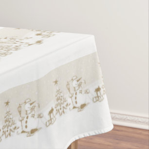 Christmas Tablecloth, Snowman Tablecloth