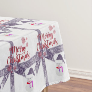 Christmas Tablecloth, Snowman Tablecloth