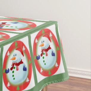 Christmas Tablecloth, Snowman Tablecloth