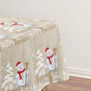 Christmas Tablecloth, Snowman Tablecloth