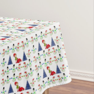 Christmas Tablecloth, Snowman Tablecloth