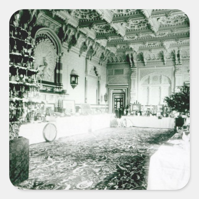 Christmas Tables in the Durbar Room Square Sticker (Front)