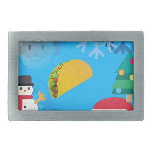 christmas taco emoji belt buckle