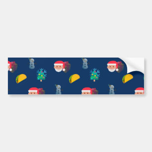 christmas taco emoji bumper sticker