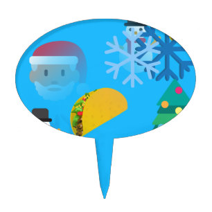 christmas taco emoji cake topper