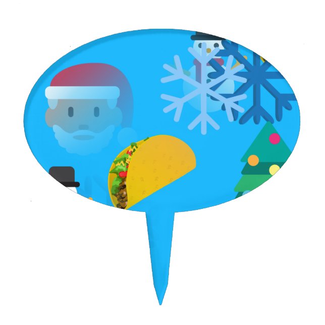 christmas taco emoji cake topper (Front)
