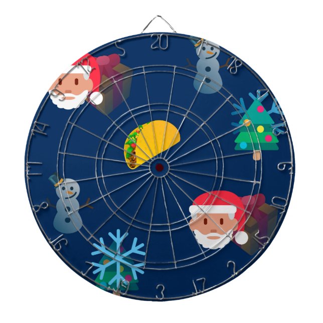 christmas taco emoji dart board (Front)