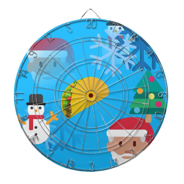 christmas taco emoji dart board (Front)