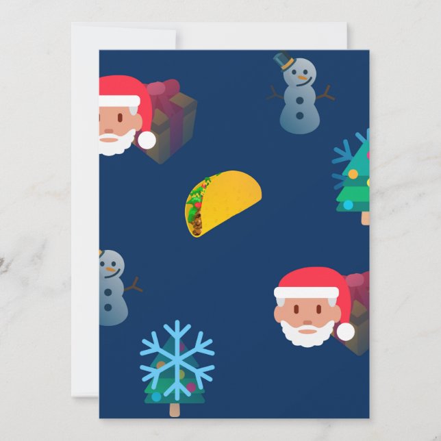 Christmas taco emoji holiday card (Front)