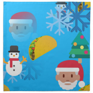 christmas taco emoji napkin